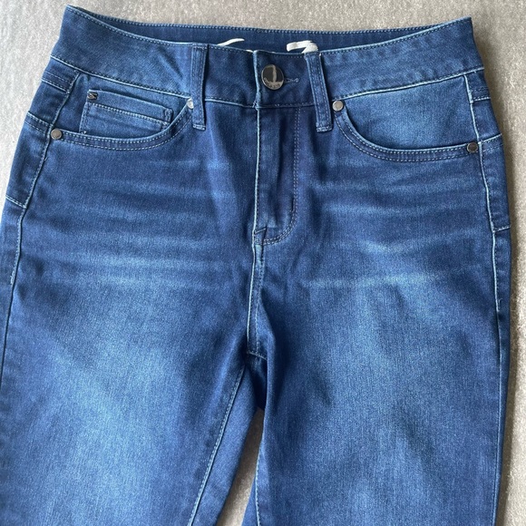 Seven7 High Rise Skinny Booty-Shaper Dark Blue Jean Sz 4 - Picture 3 of 10